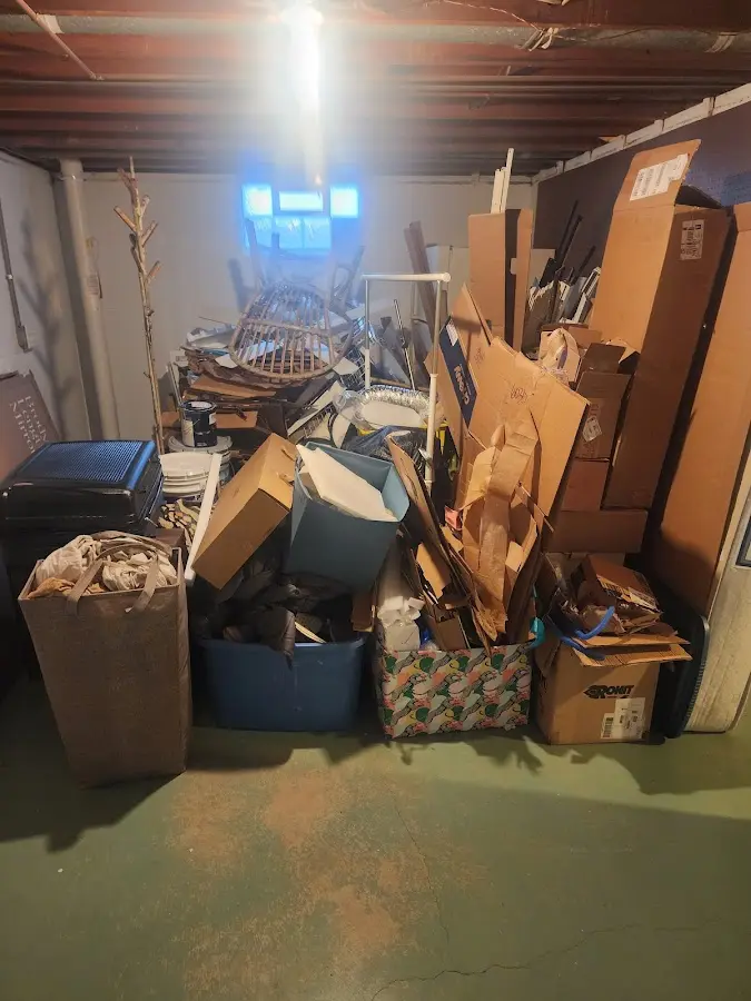 Roll-off dumpster container at job site for 6 Yard Dumpster Rental in Rosemount